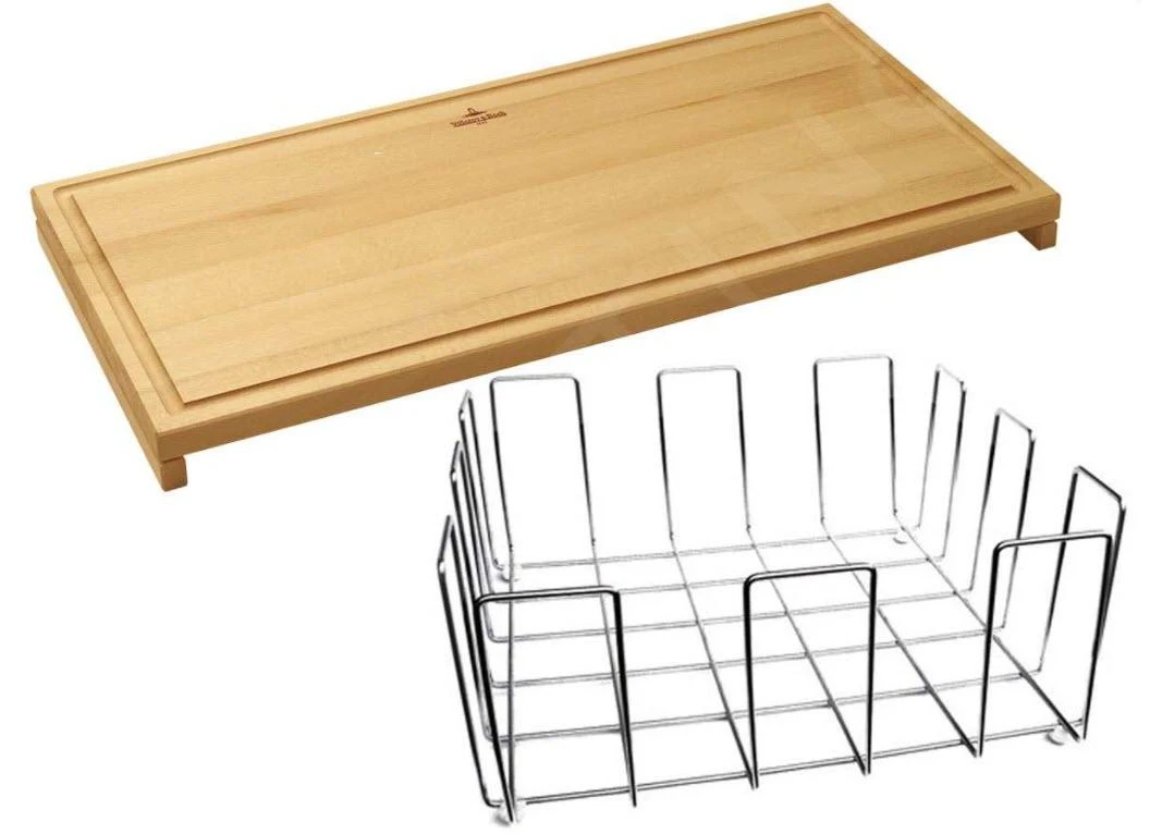 Villeroy & Boch Accesorios - Conjunto De Tabla De Cortar Y Cesta, Haya/acero Inoxidable 8K140000 1 Villeroy & Boch Accesorios - Conjunto De Tabla De Cortar Y Cesta, Haya/acero Inoxidable 8K140000