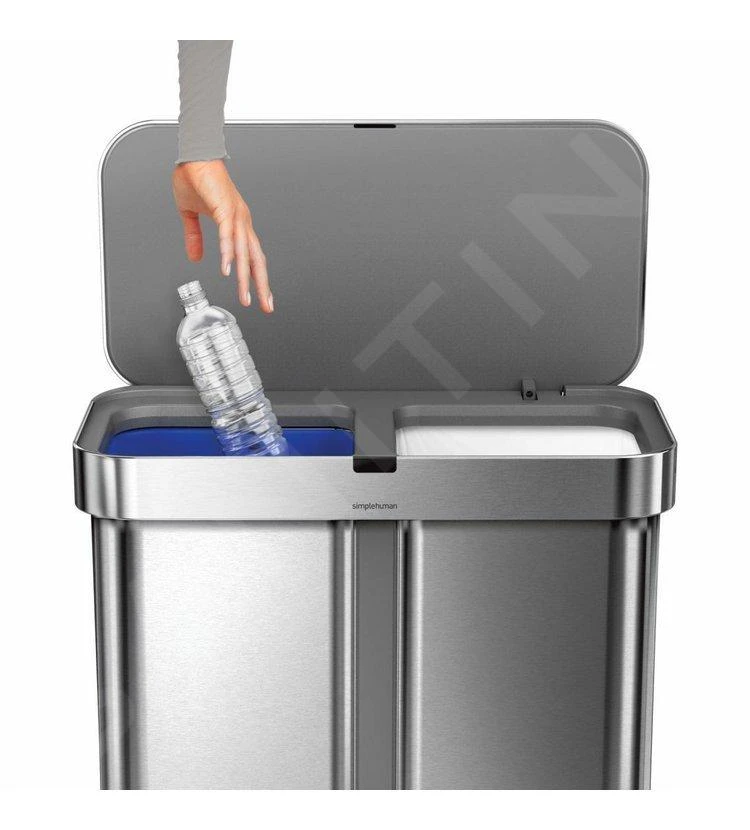 Simplehuman Cubos De Basura - Cubo De Basura Con Apertura Sin Contacto Para Residuos Clasificados, Con Sensor De Voz Y De Movimiento, 58 L, Acero Inoxidable Cepillado ST2036 7 Simplehuman Cubos De Basura - Cubo De Basura Con Apertura Sin Contacto Para Residuos Clasificados, Con Sensor De Voz Y De Movimiento, 58 L, Acero Inoxidable Cepillado ST2036 - Imagen 7