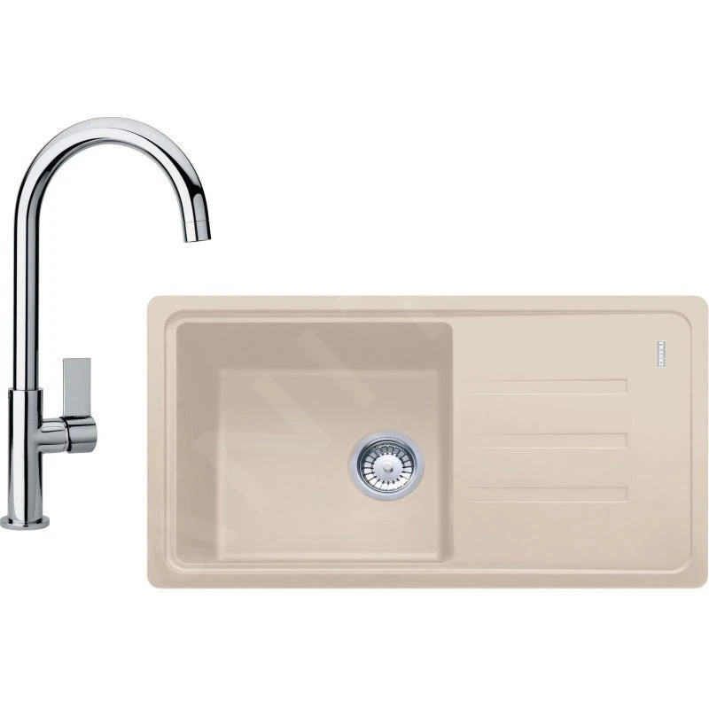 Franke Conjuntos De Cocina - Conjunto De Cocina G119, Fregadero De Fragranite BSG 611-78/39 + Grifo FP 0408.031, Sahara/cromo 114.0441.163