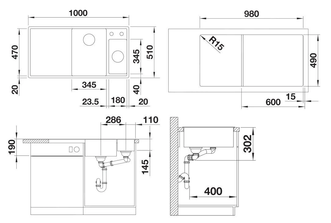 Blanco Axia III 6 - Fregadero De Silgranite, 1000x510 Mm, Con Control De Desagüe Y Accesorios, InFino, Blanco Suave 527045 2 Blanco Axia III 6 - Fregadero De Silgranite, 1000x510 Mm, Con Control De Desagüe Y Accesorios, InFino, Blanco Suave 527045 - Imagen 2
