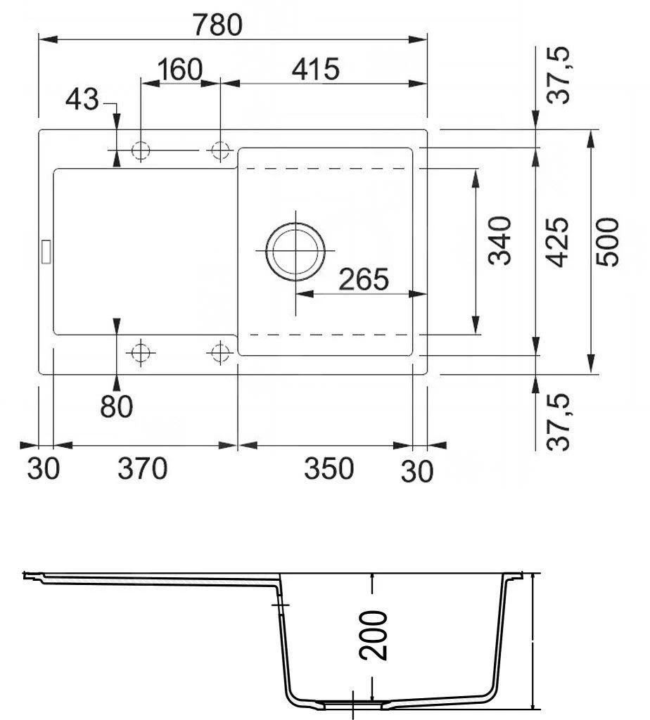 Franke Maris - Fregadero De Fragranite MRG 611, 780x500 Mm, Cachemira 114.0494.644 2 Franke Maris - Fregadero De Fragranite MRG 611, 780x500 Mm, Cachemira 114.0494.644 - Imagen 2