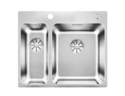 Blanco Solis 340/180 - Fregadero, 585x500 Mm, Con Control Excéntrico PushControl, Acero Inoxidable Cepillado 526132