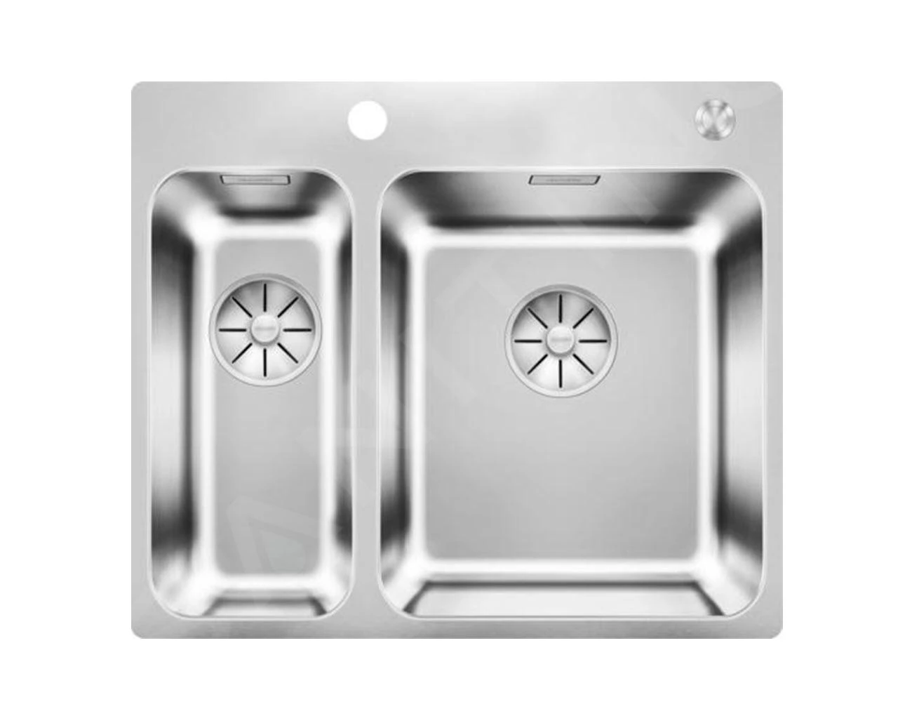 Blanco Solis 340/180 - Fregadero, 585x500 Mm, Con Control Excéntrico PushControl, Acero Inoxidable Cepillado 526132 1 Blanco Solis 340/180 - Fregadero, 585x500 Mm, Con Control Excéntrico PushControl, Acero Inoxidable Cepillado 526132