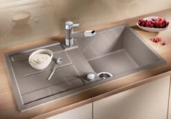 Blanco Metra 5 - Fregadero De Silgranite, 860x500 Mm, Con Control De Desagüe, Negro 525918 -Cocina Artículos Tienda 099ca47f70fe5694a0e33a36