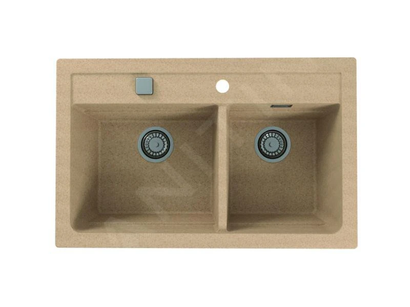 Alveus Atrox - Fregadero De Granito 790x500 Mm, Con Control De Desagüe, Beige 1132000 3 Alveus Atrox - Fregadero De Granito 790x500 Mm, Con Control De Desagüe, Beige 1132000 - Imagen 3