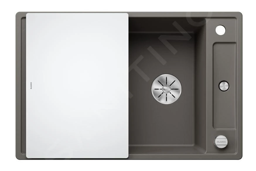 Blanco Axia III 45 - Fregadero De Silgranite, 780x510 Mm, Con Accesorios, InFino, Gris 527218 3 Blanco Axia III 45 - Fregadero De Silgranite, 780x510 Mm, Con Accesorios, InFino, Gris 527218 - Imagen 3