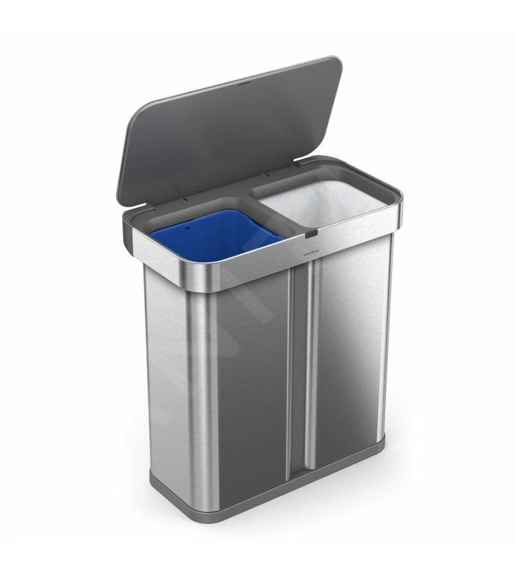 Simplehuman Cubos De Basura - Cubo De Basura Con Apertura Sin Contacto Para Residuos Clasificados, Con Sensor De Voz Y De Movimiento, 58 L, Acero Inoxidable Cepillado ST2036 6 Simplehuman Cubos De Basura - Cubo De Basura Con Apertura Sin Contacto Para Residuos Clasificados, Con Sensor De Voz Y De Movimiento, 58 L, Acero Inoxidable Cepillado ST2036 - Imagen 6