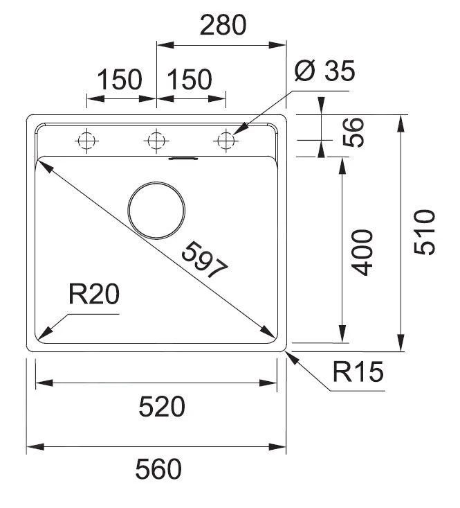 Franke Conjuntos De Cocina - Conjunto G247, Fregadero De Fragranite MRG 610-52 RTL Y Grifo FN 7394.031, Onyx/cromo 114.0675.634 2 Franke Conjuntos De Cocina - Conjunto G247, Fregadero De Fragranite MRG 610-52 RTL Y Grifo FN 7394.031, Onyx/cromo 114.0675.634 - Imagen 2
