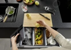 Blanco Flexon II - Cubo De Basura Extraíble Empotrado, Con Compartimientos Separados, Capacidad 45 L 526642 -Cocina Artículos Tienda 128c6a159bdfac2102b2f8ab