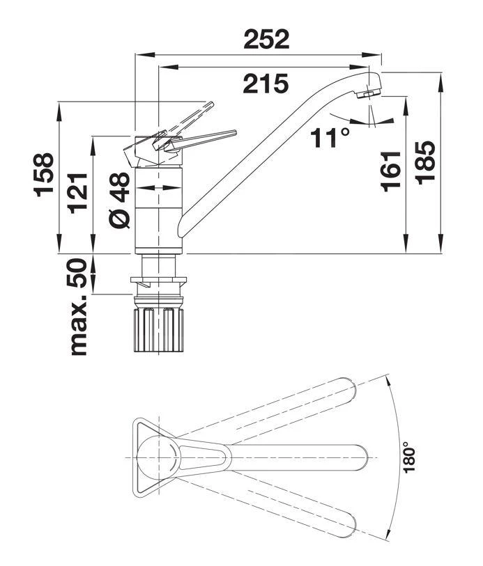 Blanco Wega II - Grifo De Fregadero, Blanco Suave/cromo 526980 2 Blanco Wega II - Grifo De Fregadero, Blanco Suave/cromo 526980 - Imagen 2
