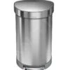 Simplehuman Cubos De Basura - Cubo De Basura 45 L, Acero Inoxidable Cepillado CW2030
