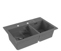 Alveus Atrox - Fregadero De Granito 790x500 Mm, Con Control De Desagüe, Concrete 1132001 -Cocina Artículos Tienda 197a02913d4c562b27ad00f2