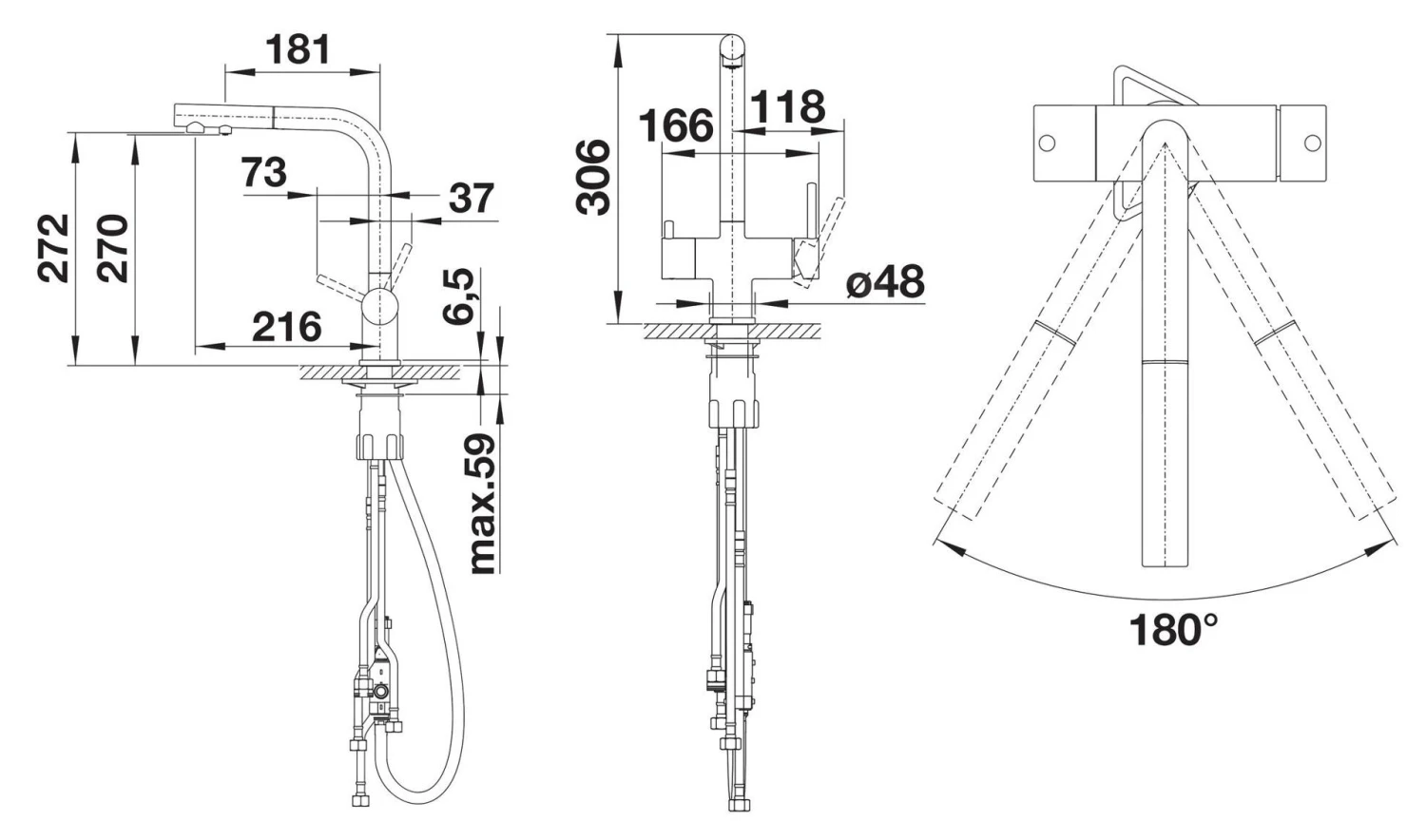 Blanco Fontas S II - Grifo De Fregadero Con Salida Extraíble Y Filtración, Negro Mate 526672 2 Blanco Fontas S II - Grifo De Fregadero Con Salida Extraíble Y Filtración, Negro Mate 526672 - Imagen 2