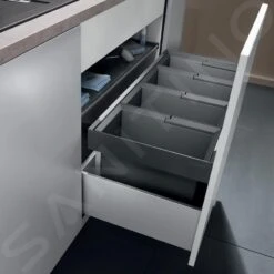 Blanco Flexon II - Cubo De Basura Extraíble, Con Compartimientos, Capacidad 73 L 521475 -Cocina Artículos Tienda 1e5a0a16b3cb67145ad51611