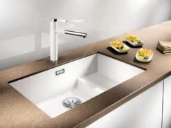 Blanco Linee S - Grifo De Fregadero Con Salida Extraíble, Blanco/cromo 518441 -Cocina Artículos Tienda 1fb0f8aa1e1b0e796c389d37