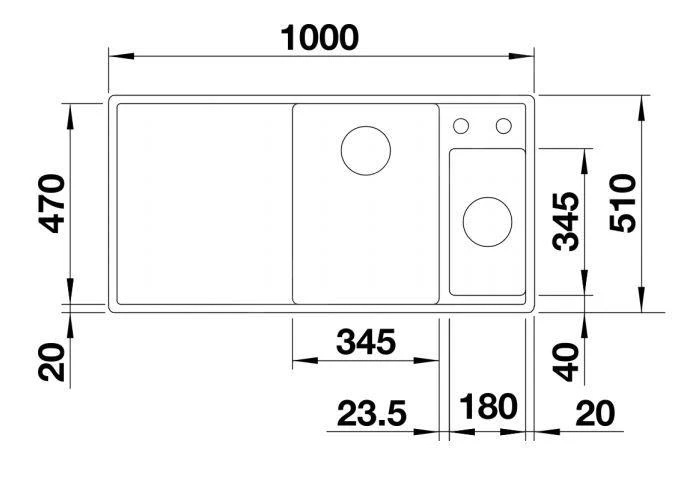 Blanco Axia III 6 - Fregadero De Silgranite, 1000x510 Mm, Con Control De Desagüe Y Con Accesorios, Negro 525849 2 Blanco Axia III 6 - Fregadero De Silgranite, 1000x510 Mm, Con Control De Desagüe Y Con Accesorios, Negro 525849 - Imagen 2