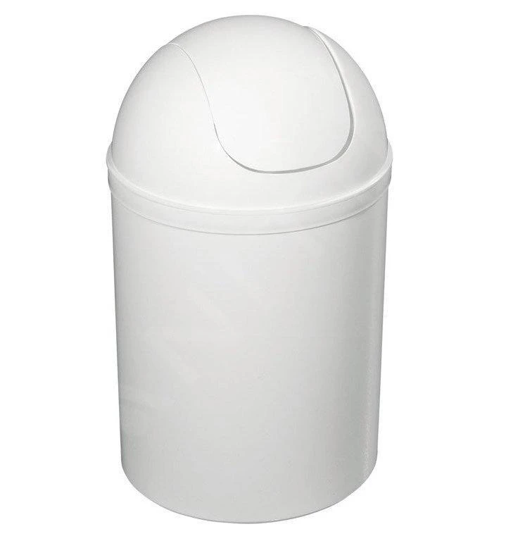 Aqualine Accesorios - Cubo De Basura Basculante 5l, Plástico Blanco 20309 1 Aqualine Accesorios - Cubo De Basura Basculante 5l, Plástico Blanco 20309