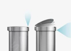 Simplehuman Cubos De Basura - Cubo De Basura Con Apertura Sin Contacto Con Sensor De Movimiento, 45 L, Acero Inoxidable Cepillado ST2009 -Cocina Artículos Tienda 23c64146c12d7710d9f0bb95