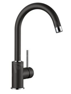 Blanco Mida - Grifo De Fregadero, Negro/cromo 526145