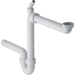 Geberit Accesorios - Tapón De Olor De Tubo Para Fregadero, Ahorro De Espacio, Salida Horizontal, D 40 Mm 152.885.11.1