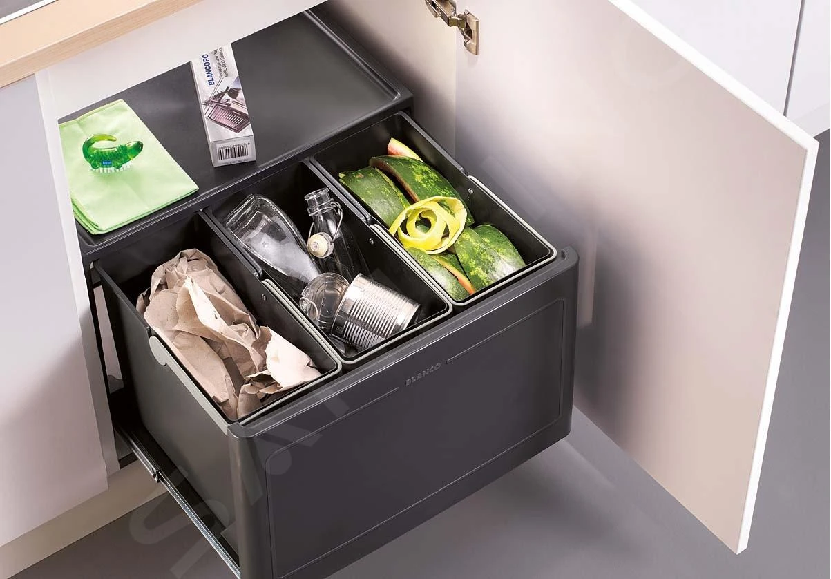 Blanco Botton Pro - Cubo De Basura Extraíble, Con Separación, Capacidad 39 L 517470 3 Blanco Botton Pro - Cubo De Basura Extraíble, Con Separación, Capacidad 39 L 517470 - Imagen 3