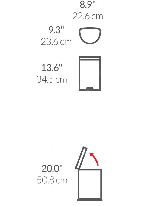 Simplehuman Cubos De Basura - Cubo De Basura 6 L, Acero Inoxidable Cepillado CW1834CB 2 Simplehuman Cubos De Basura - Cubo De Basura 6 L, Acero Inoxidable Cepillado CW1834CB - Imagen 2