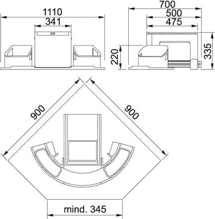 Franke Cube - Cubo De Basura Empotrado Cube De Esquina 134.0055.288 2 Franke Cube - Cubo De Basura Empotrado Cube De Esquina 134.0055.288 - Imagen 2