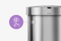 Simplehuman Cubos De Basura - Cubo De Basura Con Apertura Sin Contacto Con Sensor De Movimiento, 45 L, Acero Inoxidable Cepillado ST2009 -Cocina Artículos Tienda 3b0155da9f151690679ed0ec