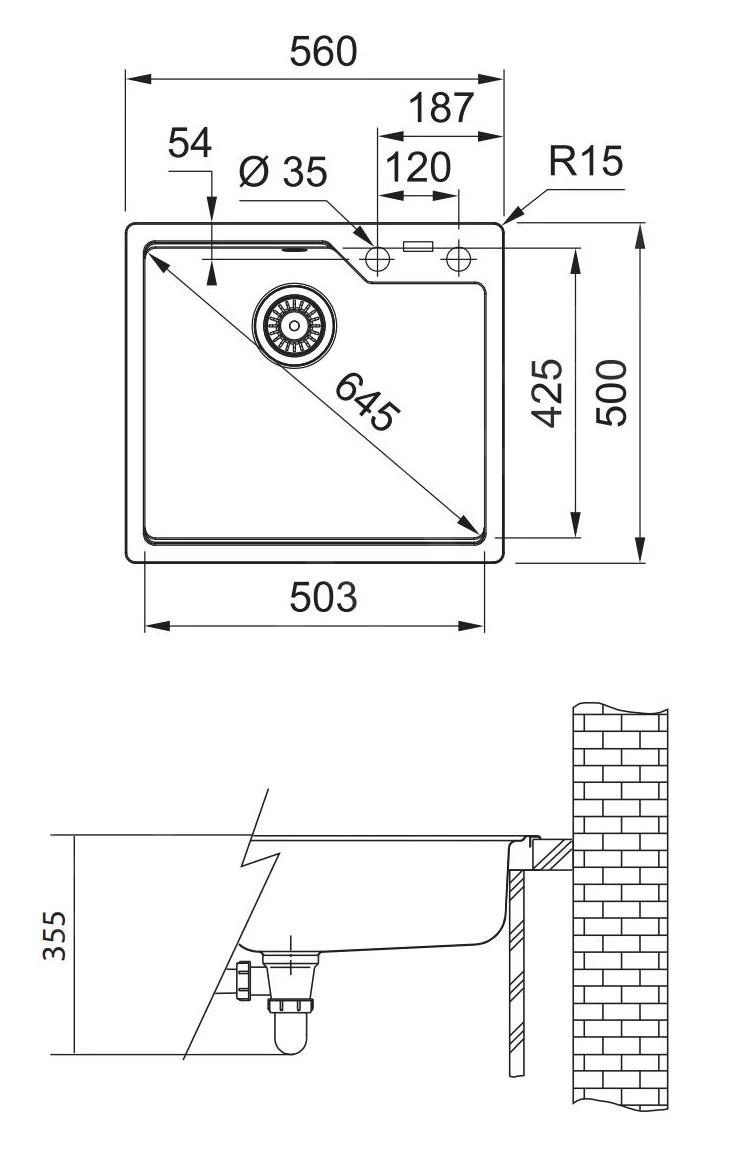 Franke Urban - Fregadero De Fragranite UBG 610-56, 560x500 Mm, Blanco Hielo 114.0582.770 2 Franke Urban - Fregadero De Fragranite UBG 610-56, 560x500 Mm, Blanco Hielo 114.0582.770 - Imagen 2