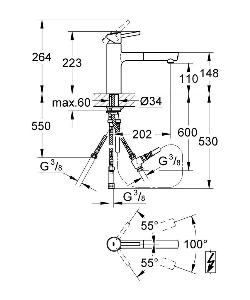 Grohe Concetto - Grifo De Fregadero Con Extremo Extraíble, Cromo 31214001 2 Grohe Concetto - Grifo De Fregadero Con Extremo Extraíble, Cromo 31214001 - Imagen 2