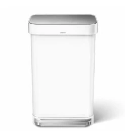 Simplehuman Cubos De Basura - Cubo De Basura Con Bolsillo Para Bolsas, 45 L, Blanco CW2027 -Cocina Artículos Tienda 40a5067b081f8065eee0e487