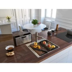 Franke Accesorios - Caja Con Accesorios Para Fregadero, Acero Inoxidable/plástico Negro 112.0619.946 -Cocina Artículos Tienda 46cd98e3f813d811ad651018