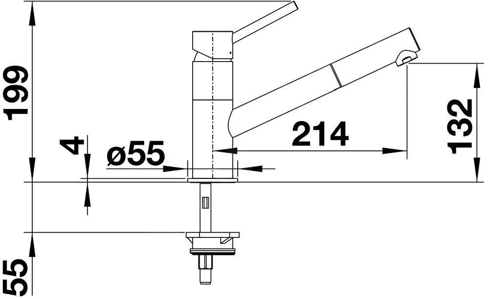 Blanco Kano S - Grifo De Fregadero Con Salida Extraíble, Negro/cromo 526174 2 Blanco Kano S - Grifo De Fregadero Con Salida Extraíble, Negro/cromo 526174 - Imagen 2
