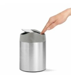 Simplehuman Cubos De Basura - Cubo De Basura Mini Para Mesa 1,5 L, Acero Inoxidable Cepillado CW2084 -Cocina Artículos Tienda 495c195bcdca5ea0a00ab56a