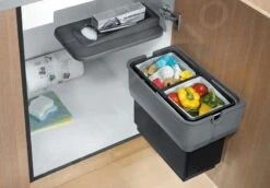 Blanco Singolo S - Cubo De Basura Extraíble, Capacidad 14 L 512881 -Cocina Artículos Tienda 4d8cd221642c938bb1883319