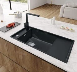 Franke Fresno - Fregadero De Fragranite FSG 611-88, 877x495 Mm, Negro Mate 114.0651.012 -Cocina Artículos Tienda 4dd81278927f58e9774e4680