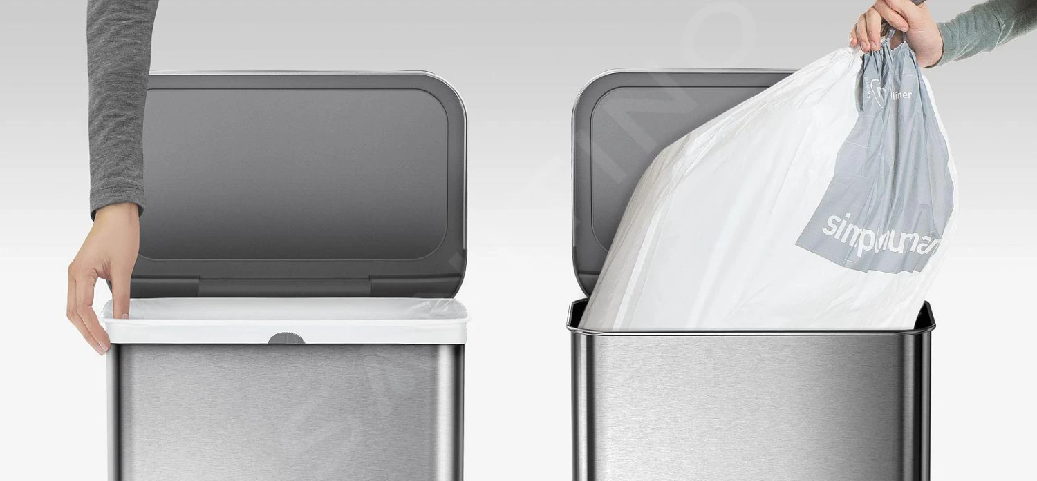 Simplehuman Cubos De Basura - Cubo De Basura Con Apertura Sin Contacto Con Sensor De Voz Y De Movimiento, 58 L, Acero Inoxidable Cepillado ST2031 9 Simplehuman Cubos De Basura - Cubo De Basura Con Apertura Sin Contacto Con Sensor De Voz Y De Movimiento, 58 L, Acero Inoxidable Cepillado ST2031 - Imagen 9