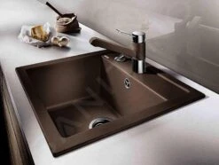 Blanco Dalago 45 - Fregadero De Silgranite, 465x510 Mm, Con Control De Desagüe, Café 517165 -Cocina Artículos Tienda 5678909b9f2edf019e9a5291