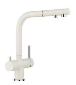 Blanco Fontas S II - Grifo De Fregadero Con Caño Extraíble Y Filtración, Blanco Suave 526947