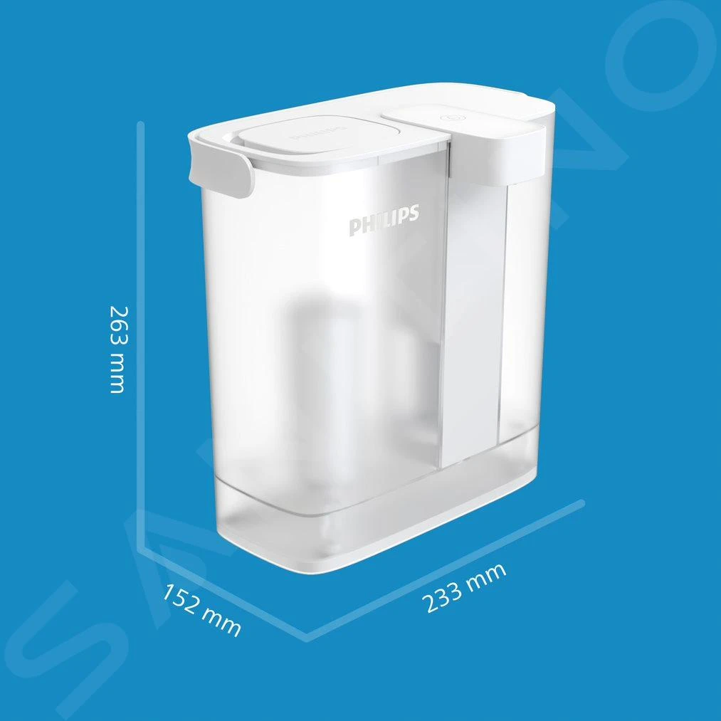 Philips Filtración - Jarra De Filtrado, Capacidad 3 L, Micro X-Clean, Blanco AWP2980WH/58 2 Philips Filtración - Jarra De Filtrado, Capacidad 3 L, Micro X-Clean, Blanco AWP2980WH/58 - Imagen 2