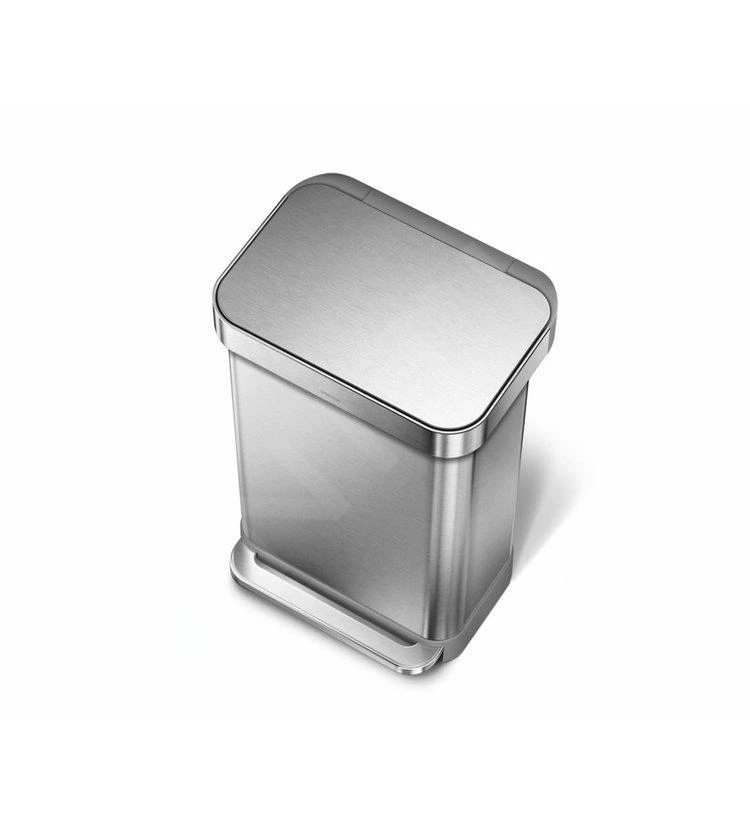 Simplehuman Cubos De Basura - Cubo De Basura Con Bolsillo Para Bolsas, 45 L, Acero Inoxidable Cepillado CW2024 3 Simplehuman Cubos De Basura - Cubo De Basura Con Bolsillo Para Bolsas, 45 L, Acero Inoxidable Cepillado CW2024 - Imagen 3