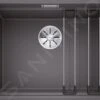 Blanco Etagon 500 - Fregadero De Silgranite, 527x427 Mm, Con Guías, Roca Gris 526344