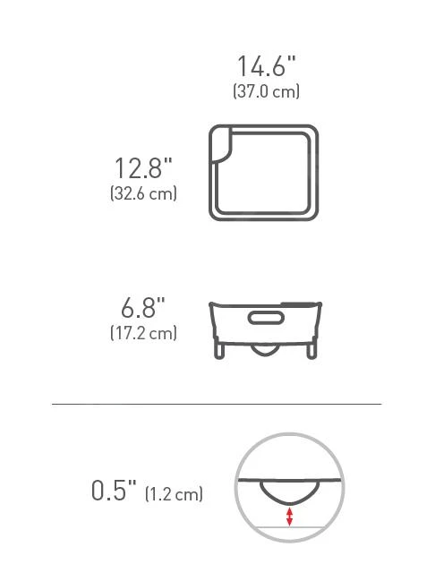 Simplehuman Accesorios De Cocina - Escurreplatos 370x326x172 Mm, Negro KT1105 2 Simplehuman Accesorios De Cocina - Escurreplatos 370x326x172 Mm, Negro KT1105 - Imagen 2