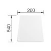 Blanco Accesorios - Tabla De Cortar Lago 540x260 Mm, Blanco 210521