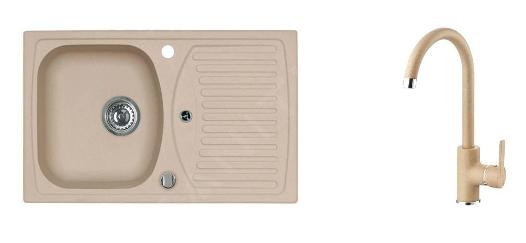 Alveus Conjuntos De Cocina - Conjunto De Fregadero Record 30 Y Grifo Tonia, Beige SETA112 1 Alveus Conjuntos De Cocina - Conjunto De Fregadero Record 30 Y Grifo Tonia, Beige SETA112