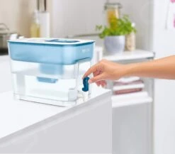 Brita Jarras De Filtrado - Dispensador De Agua Filtrada Flow Memo, Capacidad 8200 Ml, Azul 1039277 -Cocina Artículos Tienda 5f5f4241677be22bba510590