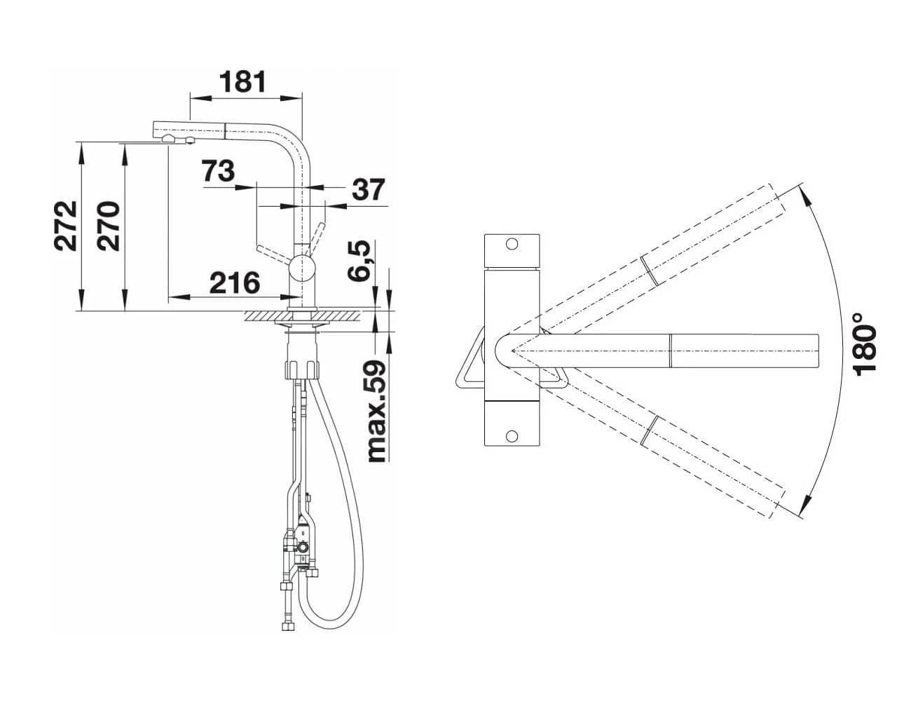 Blanco Fontas S II - Grifo De Fregadero Con Salida Extraíble Y Filtración, Roca Gris 525207 2 Blanco Fontas S II - Grifo De Fregadero Con Salida Extraíble Y Filtración, Roca Gris 525207 - Imagen 2