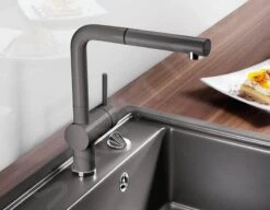 Blanco Linus S - Grifo De Fregadero Con Salida Extraíble, Roca Gris 518813 -Cocina Artículos Tienda 6701a367d330e0fd310ea07a