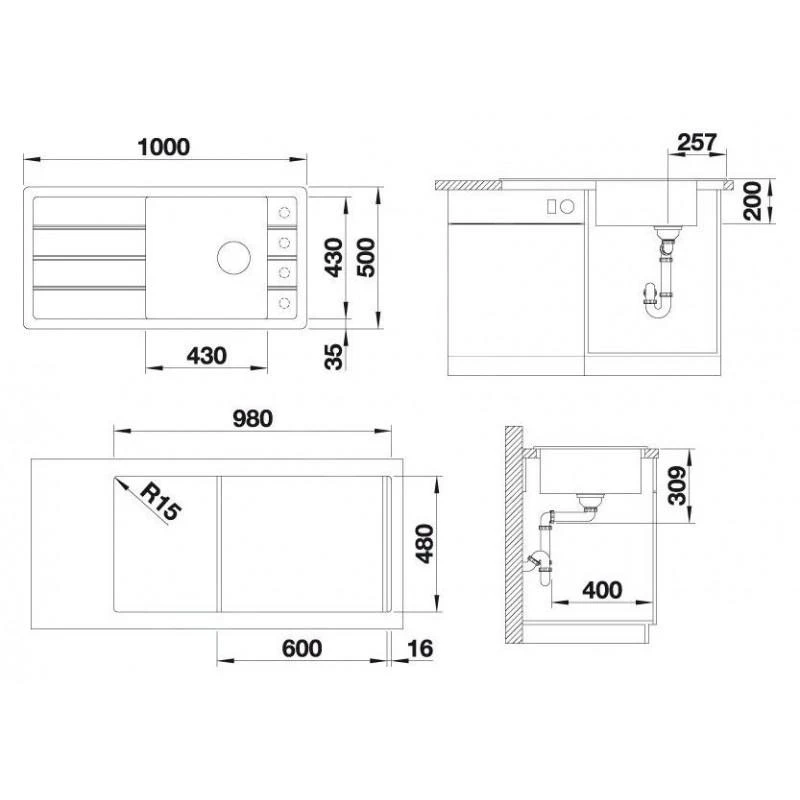 Blanco Faron XL 6 - Fregadero De Silgranite, 1000x500 Mm, InFino, Tartufo 524790 2 Blanco Faron XL 6 - Fregadero De Silgranite, 1000x500 Mm, InFino, Tartufo 524790 - Imagen 2