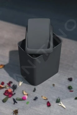 Aqualine Accesorios - Cubo De Basura Soft, 5 L, Antracita TRN-187-04 -Cocina Artículos Tienda 6b08b477f840f389a83f7787